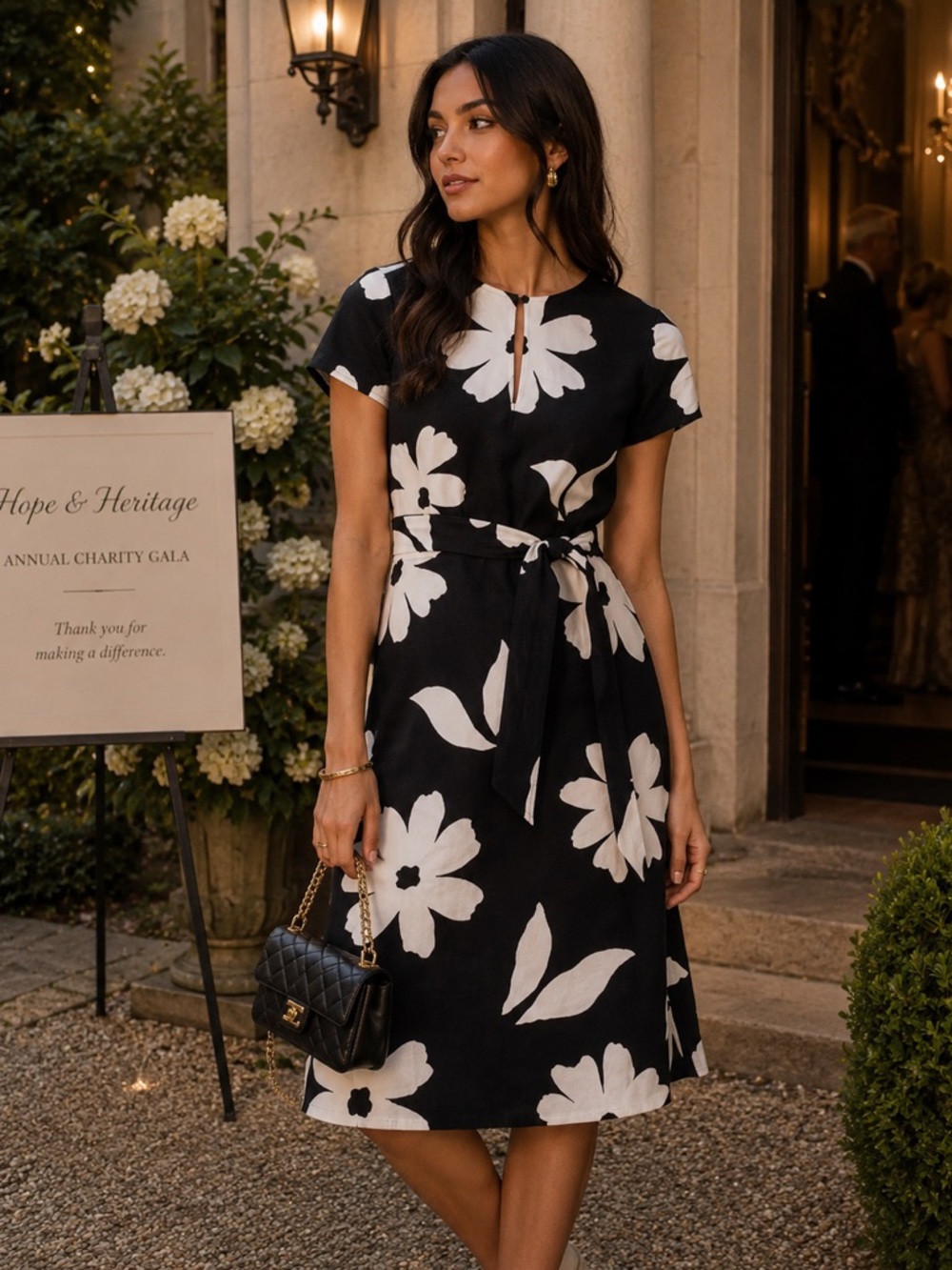 Hobbs London Regina Linen Dress